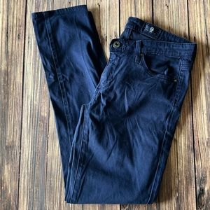 AG Adriana Goldschmied Navy Blue Stevie Slim Straight Pants 29R
